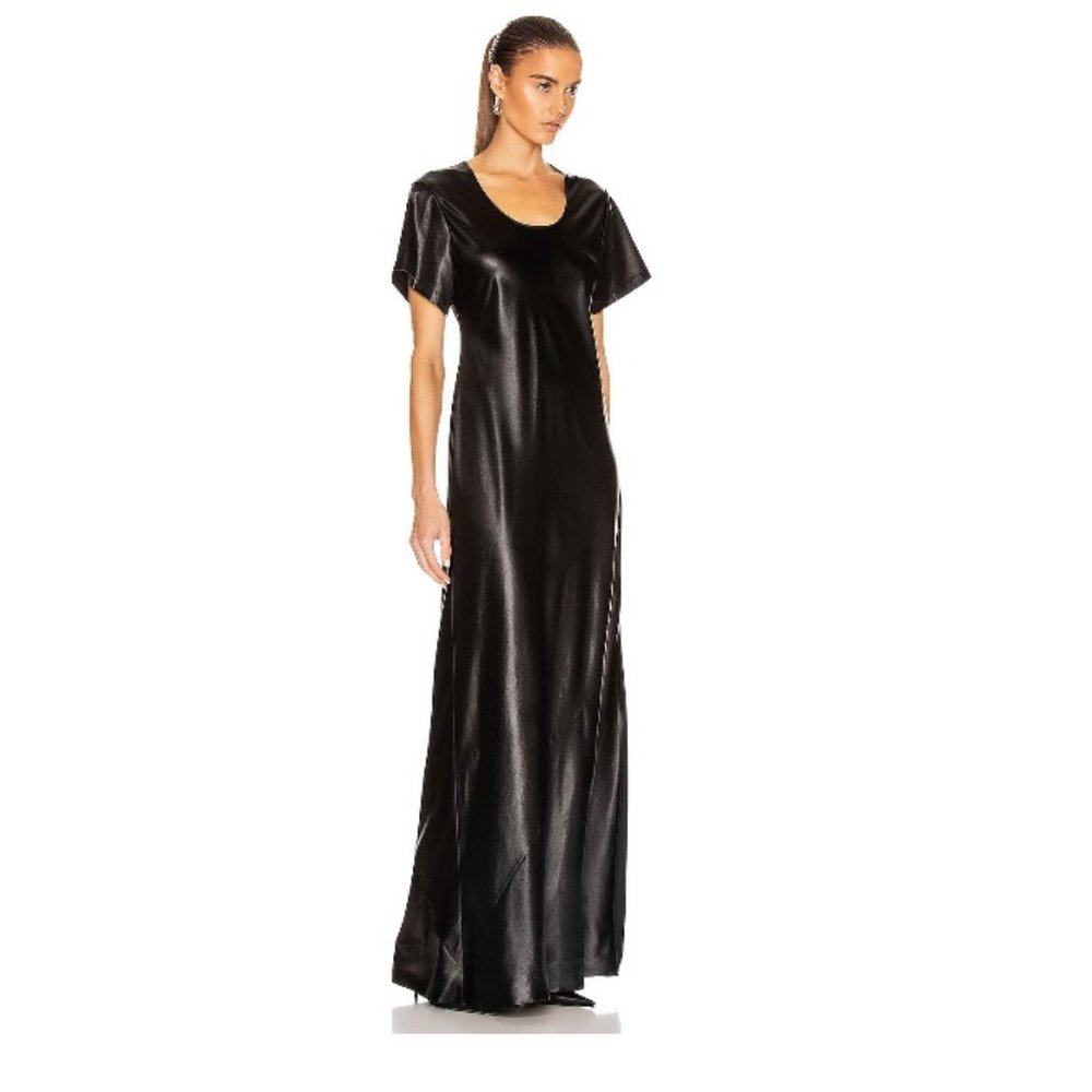 ALEXANDER WANG Wet Shine Wash & Go Maxi Dress (S)